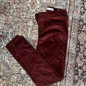 Loft skinny velvet corduroy pants size 25